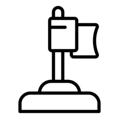 Flag expert goal icon outline vector. Business team. Work office