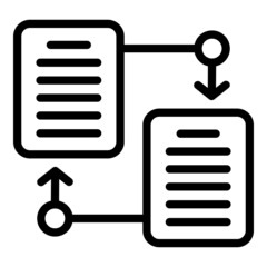 Transfer document icon outline vector. Business decision. Critical cost