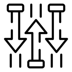 Critical game icon outline vector. Profit play. Chess decision