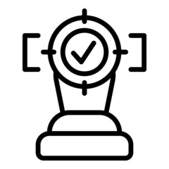 Courage target icon outline vector. Hero self. Skill business