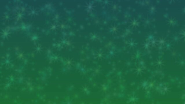 Motion graphics. Abstract background of forest green colors with star shaped pattern