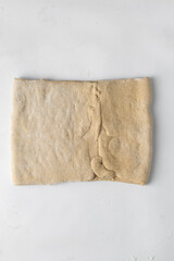 Folded pastry dough, folded croissant dough