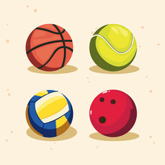 flat sport balls bundle