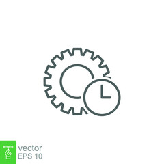 Business efficiency line icon. Simple outline style symbol. Vector illustration isolated on white background. EPS 10.