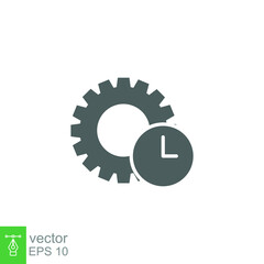 Business efficiency glyph icon. Simple solid style symbol. Vector illustration isolated on white background. EPS 10.