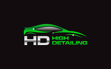 Illustration vector graphic of auto detailing and wash service logo design template