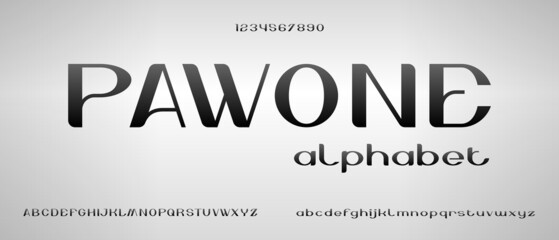 Pawone, modern elegant alphabet with urban style template