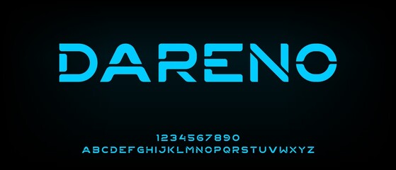 Fototapeta premium Modern creative alphabet with urban style template