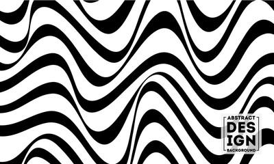 abstract background wave design black and white Vector illustration