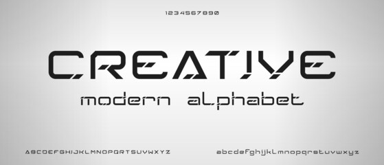Modern creative alphabet with urban style template