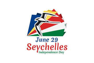 June 29, Seychelles Independence Day vector illustration. Suitable for greeting card, poster and banner.
