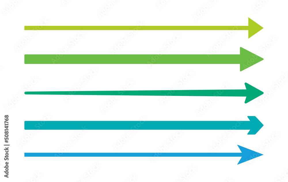 Poster long arrow icon vector set