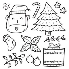Christmas doodle cartoon illustration design