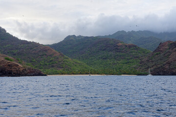 Tahuata (Polyn&eacute;sie Fran&ccedil;aise)  : Paysage de l'&icirc;le de Tahuata
