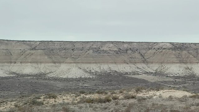Patagonian Landscape, Hills  near Gaiman, in the Arid Argentine Patagonia, Chubut Province, Argentina.