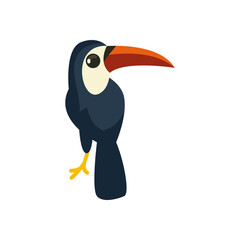 flat cute tucan design