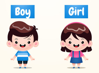 Opposite Words For Boy And Girl.