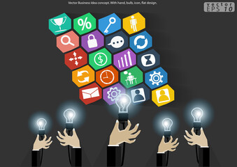 Illustration business.design modern  idea and concept think creativity. for brainstorm,Social network,success,plan,think,search,analyze,communicate, futuristic idea innovation technology.
