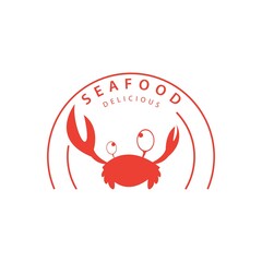 Crab logo template vector icon design
