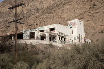abandoned building in the desert
