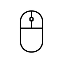 simple mouse icon  line art