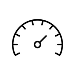simple spedometer icon  line art