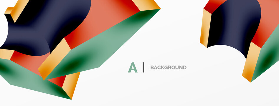 Abstract background - 3d abstract shape. Wallpaper for concept of AI technology, blockchain, communication, 5G, science, business