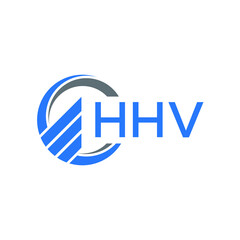 HHV Flat accounting logo design on white background. HHV creative initials Growth graph letter logo concept. HHV business finance logo design.
