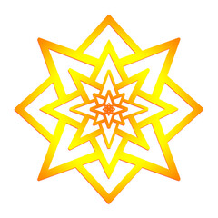 yellow star on white background