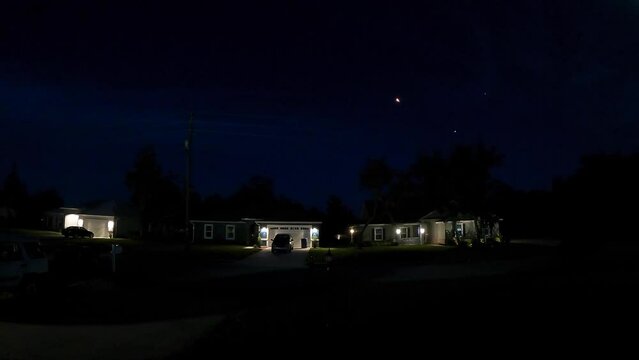 Rocket launches from Cape Canaveral seen form neighborhood
