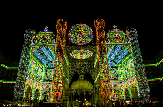 Festival of lights in Scorrano, Salento, South Italy