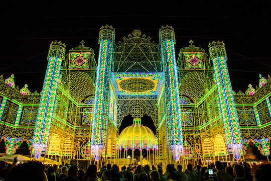 Festival of lights in Scorrano, Salento, South Italy