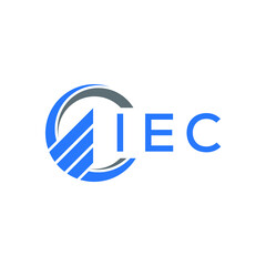 IEC Flat accounting logo design on white background. IEC creative initials Growth graph letter logo concept. IEC business finance logo design. 