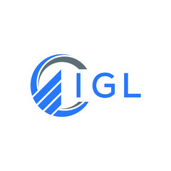 IGL Flat accounting logo design on white  background. IGL creative initials Growth graph letter logo concept. IGL business finance logo design.