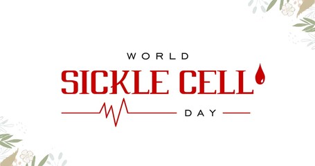 World Sickle Cell Day, Holiday concept. Template for background, banner, card, poster, t-shirt with text inscription, vector eps 10