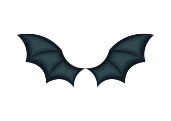 illustration of dark colored wings on white background