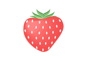 sweet strawberry fruit illustration on a white background