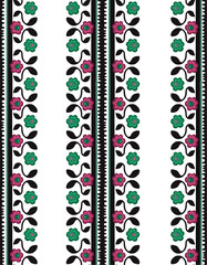 embroidered good like handmade cross-stitch ethnic Ukraine pattern. Vector illustration