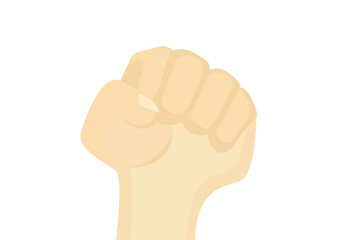 illustration of a clenched fist, on a white background