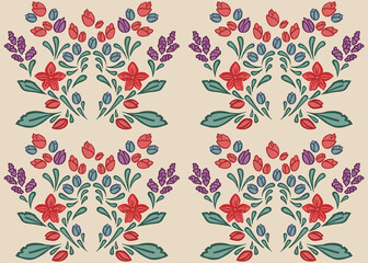 Trendy Seamless Floral Pattern In Vector. Vector illustration
