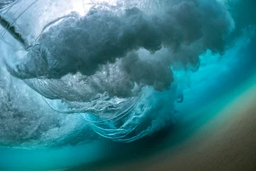 Zelfklevend Fotobehang Underwater wave vortex, Sydney Australia © Gary