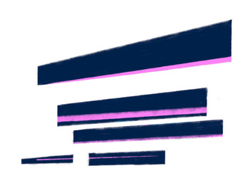 Neon pink futuristic banner text box geometric perspective 3D style hand draw illustration