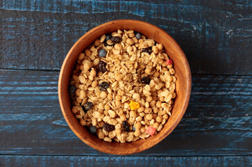 Breakfast cereal on the table