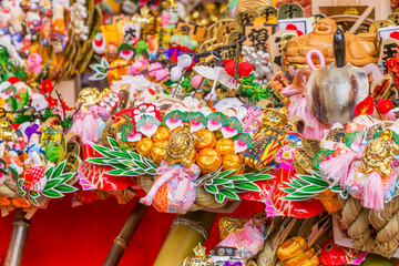 酉の市　熊手　神社　縁起物　商売繁盛　縁日