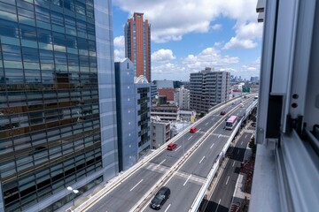 Fototapeta na wymiar Highway in the city of Tokyo