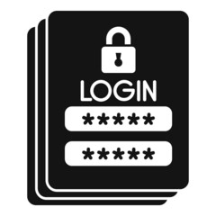 Login password icon simple vector. Page log