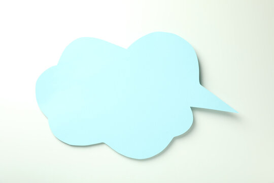 Speech bubble on white background, space for text