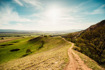 Red Ravine, badland natural reservation in Transylvania, Romania. Rapa rosie.