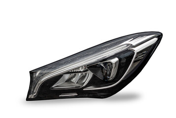Car headlight system, led technology, new lighting technology with navigation and Look at the big...