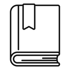 School book mark icon outline vector. Favorite bookmark